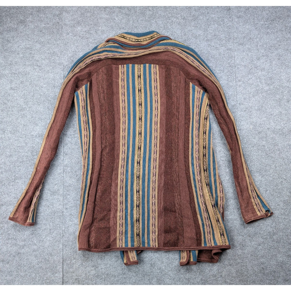Peruvian Connection Duster Cardigan Womens Medium Open Front Boho Tribal Western - Picture 2 of 5